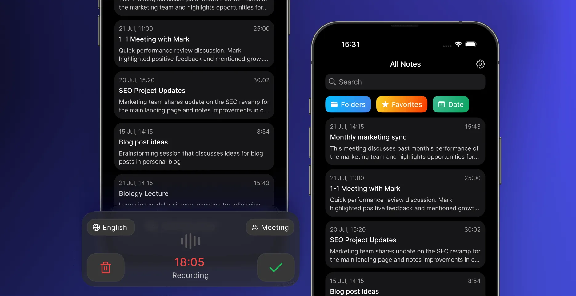 Create notes